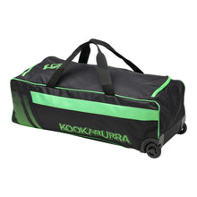Load image into Gallery viewer, Kookaburra Beast Pro 4.0 Wheelie Bag- Black and Lime
