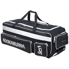 Load image into Gallery viewer, Kookaburra pro 3 black and white cricket bag 
